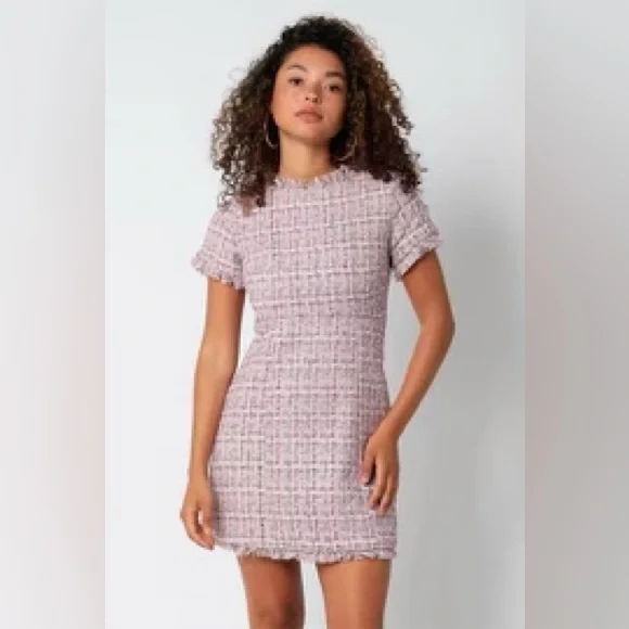 olivaceous pink dress pink preppy dress Olivaceous Jessie Pink Linen Babydoll Mini Dress